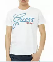 discount t-shirt guess hommes 2013 usa ss0033 blanc